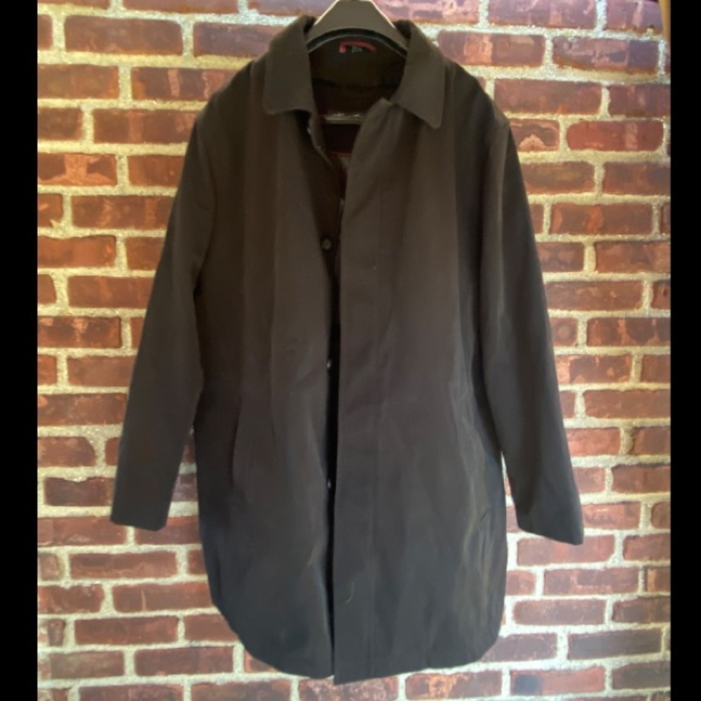 EUC Kenneth Cole Mens XL 45-46 Winter Jacket Pea Coat Black lined warm zip